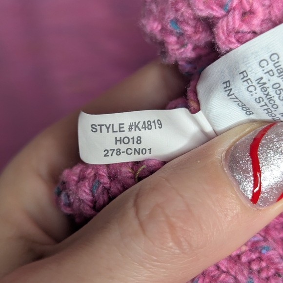 J.Crew Pink Tweed Cable Knit Sweater XS Women’s Textured Crewneck Pullover - Picture 9 of 12